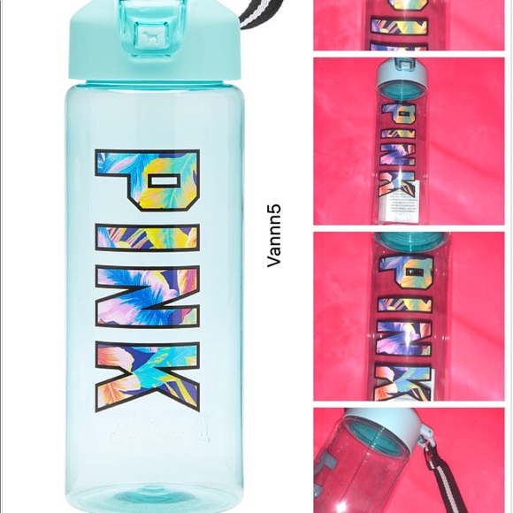 Victoria/'s Secret PINK Collegiate Water Bottle Thermos Tropical Print 32oz
